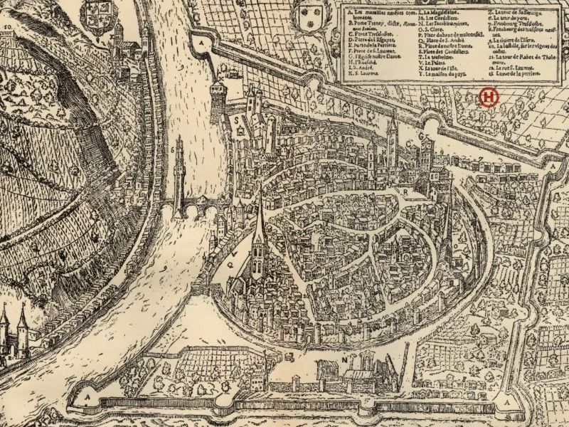 plan de Grenoble au XVIe siècle