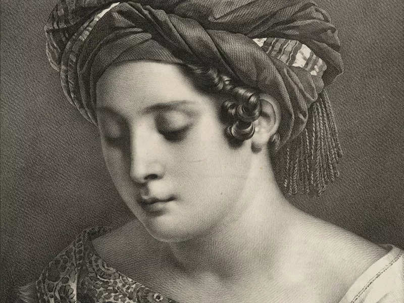 L’odalisque, par Hyacinthe Aubry-Lecomte d’après Anne-Louis Girodet. 